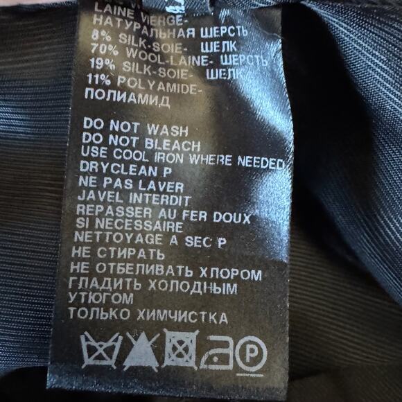 ANN DEMEULEMEESTER Asymmetric Purple Textured Wool/Silk Blend Blazer - Picture 12 of 13